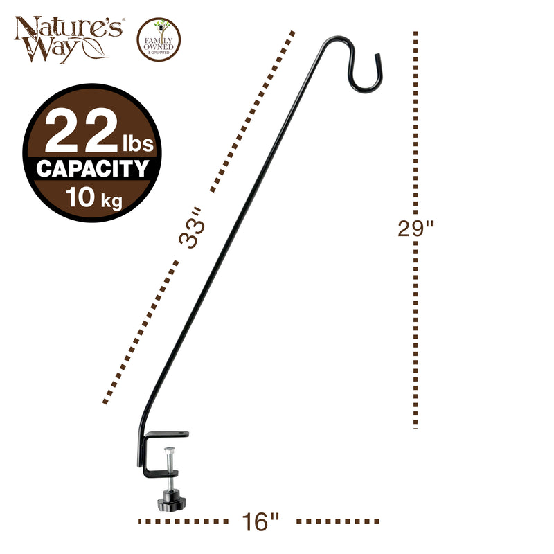Load image into Gallery viewer, 33" Adjustable Clamp-On Deck Hook