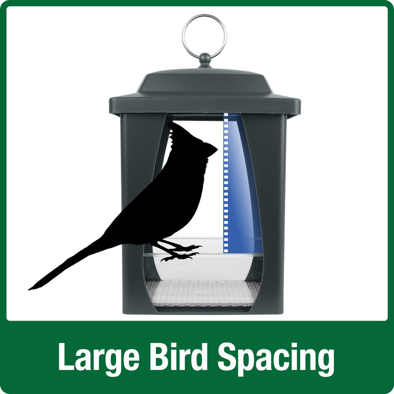 Load image into Gallery viewer, Dine-in Hanging Plastic Fly Through Bird Feeder - Grey
