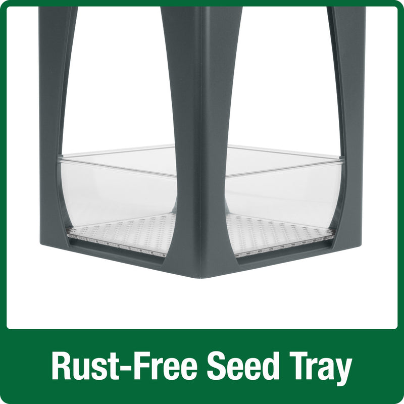 Load image into Gallery viewer, Dine-in Hanging Plastic Fly Through Bird Feeder - Grey
