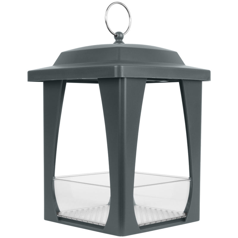 Load image into Gallery viewer, Dine-in Hanging Plastic Fly Through Bird Feeder - Grey