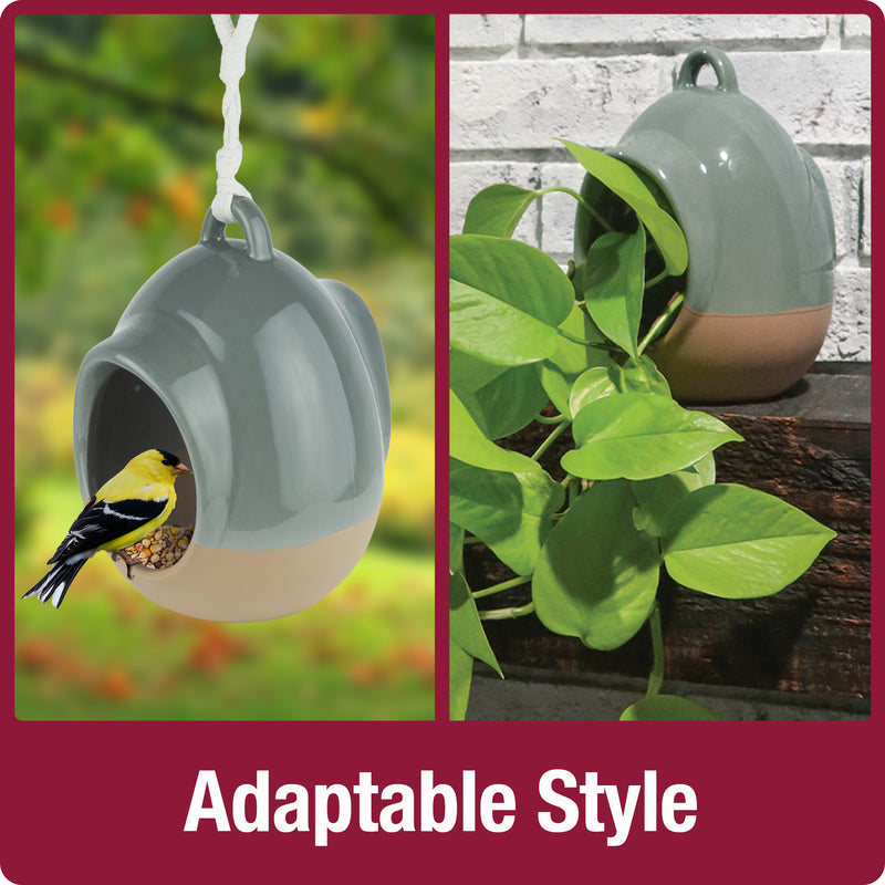 Load image into Gallery viewer, Planter & Perch Ceramic Fly Through Feeder and Planter