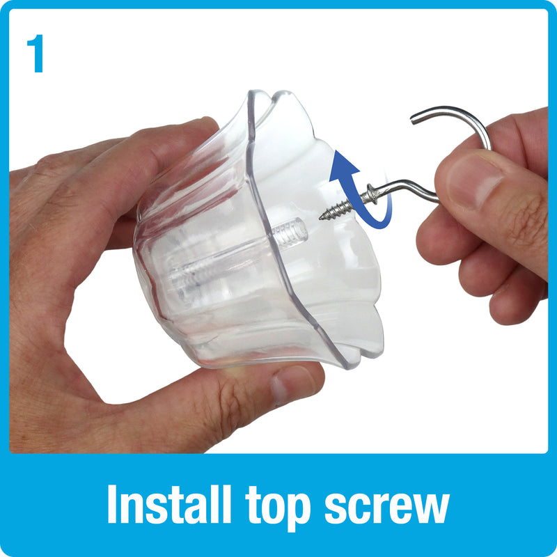 Load image into Gallery viewer, Clear Hummingbird Feeder Ant Moat