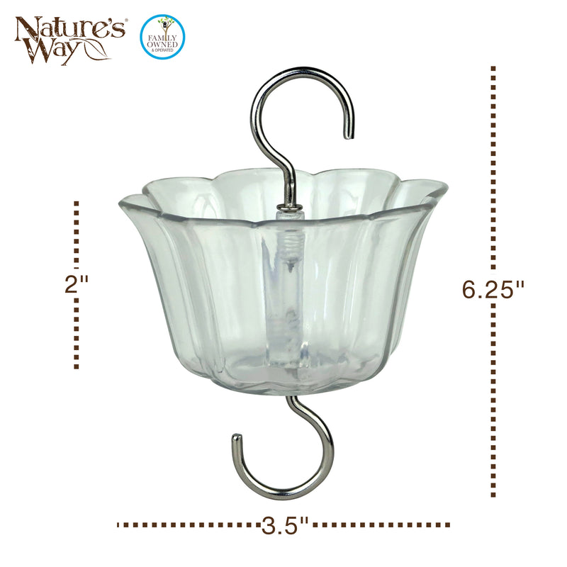 Load image into Gallery viewer, Clear Hummingbird Feeder Ant Moat