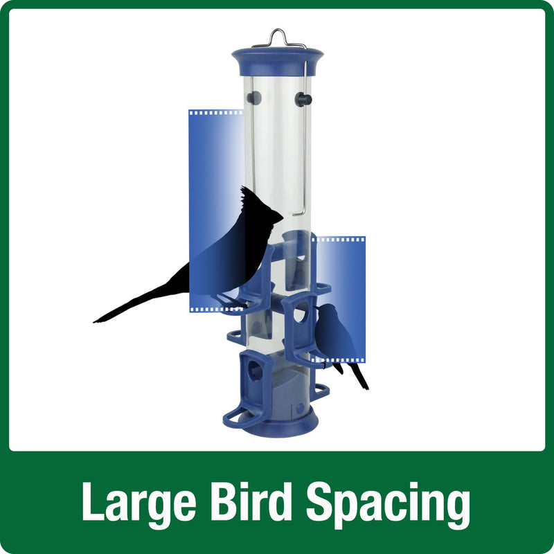 Load image into Gallery viewer, Plastic Tube Bird Feeder - Blue