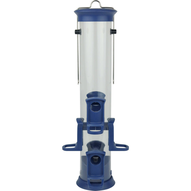 Load image into Gallery viewer, Plastic Tube Bird Feeder - Blue