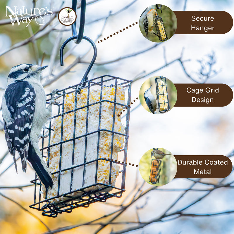 Load image into Gallery viewer, Metal Single Cake Suet Cage Bird Feeder - Single Cake