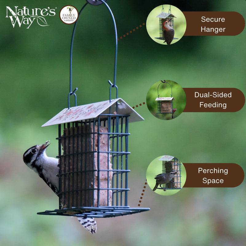 Load image into Gallery viewer, Decorative Metal Single Cake Suet Cage Bird Feeder - Single Cake