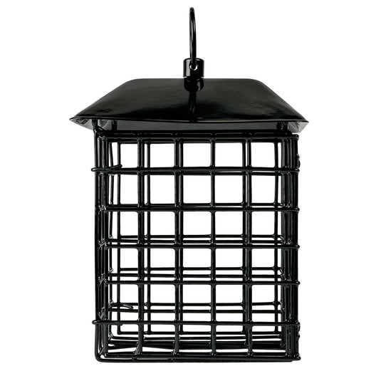 Suet Cage Bird Feeder w/ Roof - Two Cake