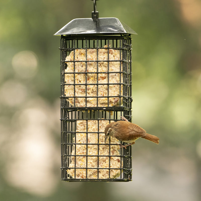 Load image into Gallery viewer, Suet Cage Bird Feeder w/ Roof - Four Cake