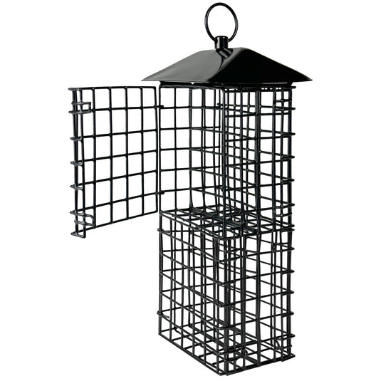 Suet Cage Bird Feeder w/ Roof - Four Cake
