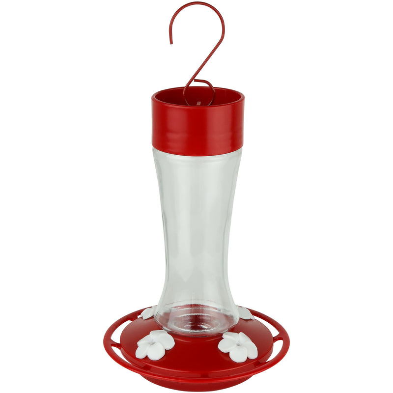 Load image into Gallery viewer, Scarlet Silhouette Glass Gravity Hummingbird Feeder