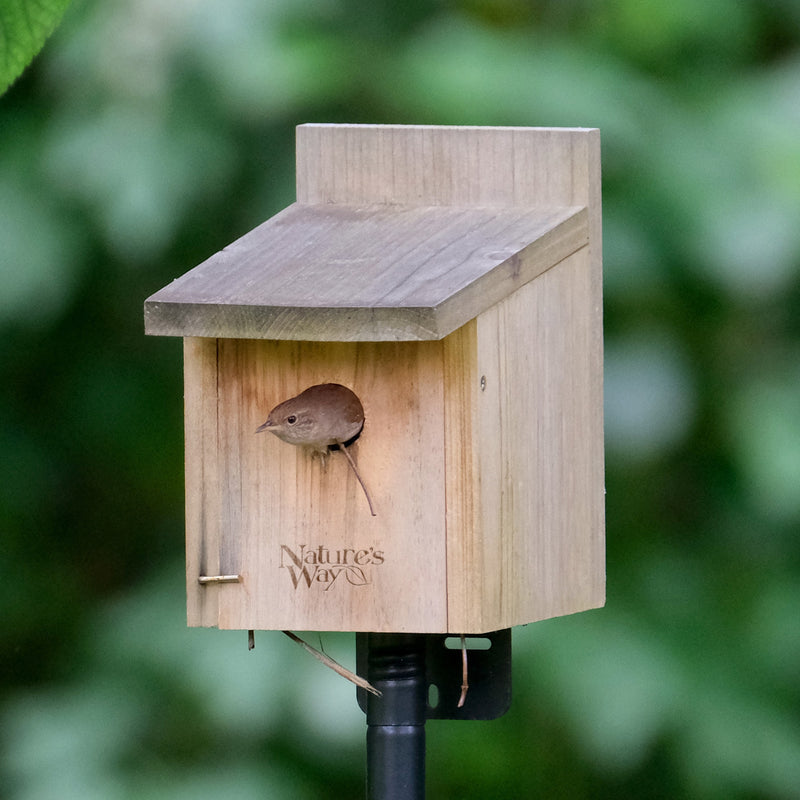 Load image into Gallery viewer, Cedar Box Wren House with Clean-Out Door