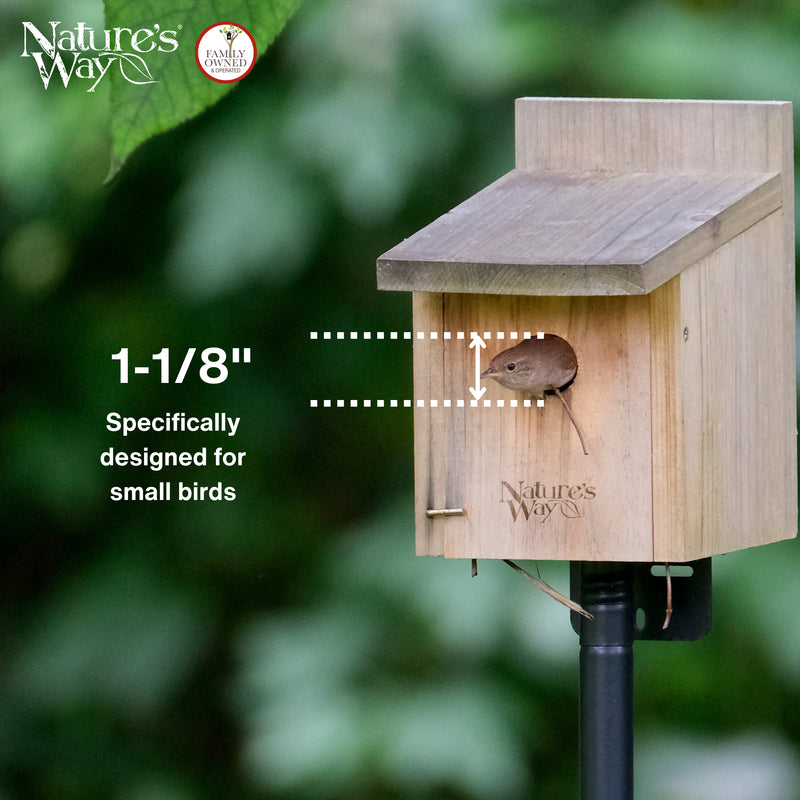 Load image into Gallery viewer, Cedar Box Wren House with Clean-Out Door