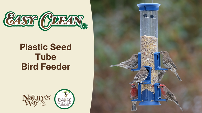 Load and play video in Gallery viewer, Plastic Tube Bird Feeder - Blue