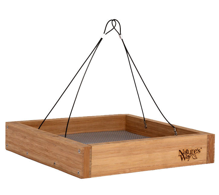 Load image into Gallery viewer, Nature&#39;s Way bamboo Hanging Platform bird Feeder
