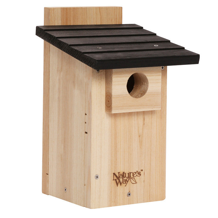 Load image into Gallery viewer, Nature&#39;s Way Bluebird Box House with Viewing Window on white background
