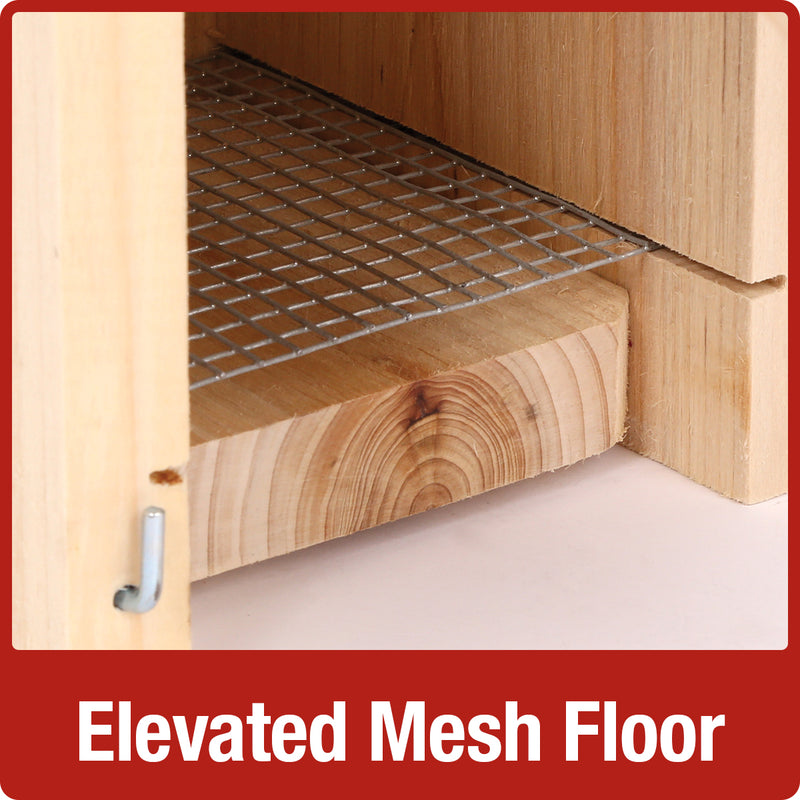Load image into Gallery viewer, elevated mesh floor on the Nature's Way Bluebird Box House with Viewing Window