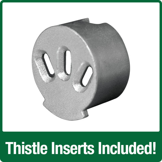 thistle inserts included on the Nature's Way Deluxe Easy Clean Tube Feeder