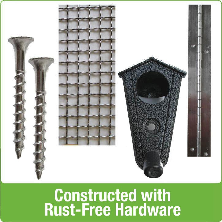 Load image into Gallery viewer, Screws, steel mesh, feeding ports and brackets are constructed with rust-free hardware on all Nature&#39;s Way bird products
