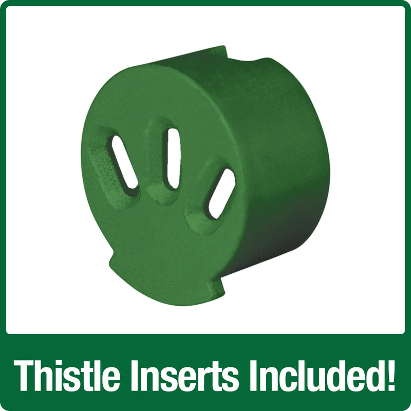 Load image into Gallery viewer, thistle inserts included on the Nature&#39;s Way Wide Easy Clean Tube Feeder
