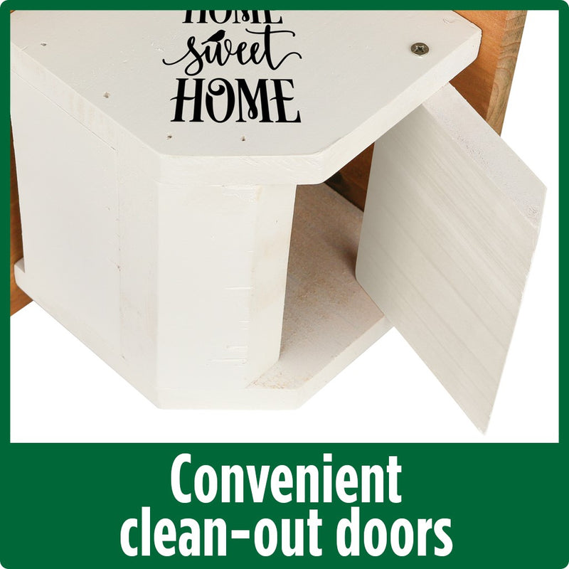 Load image into Gallery viewer, easy clean out door on the Nature's Way Farmhouse Wren House