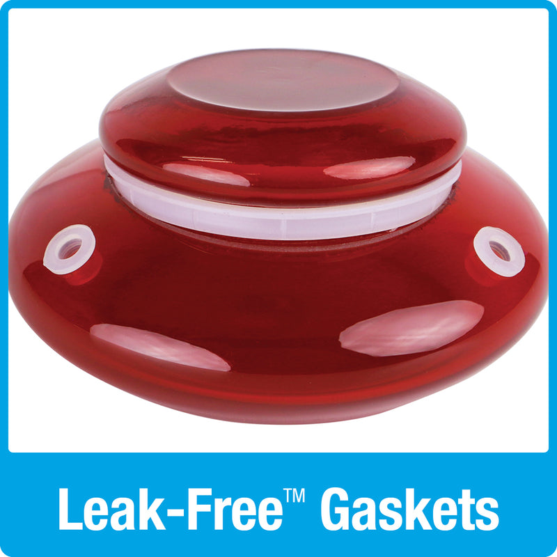 Load image into Gallery viewer, leak free gaskets on the nature&#39;s way Modern Hummingbird Feeder - Solid Red
