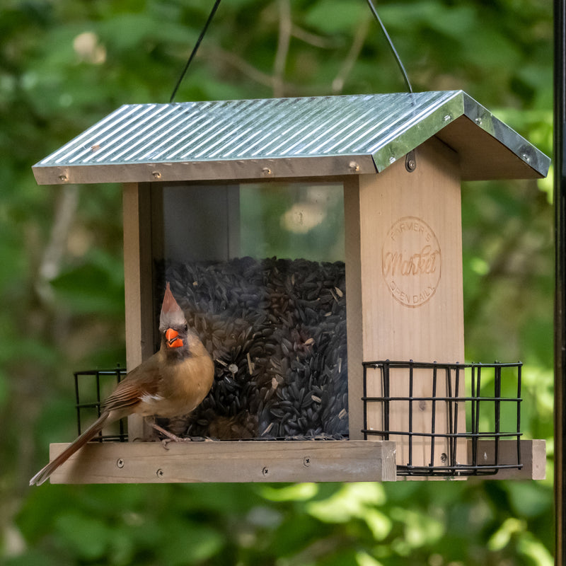 Load image into Gallery viewer, Galvanized Weathered Hopper Feeder
