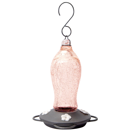 Artisan Gravity Hummingbird Feeder - Blush Crackle