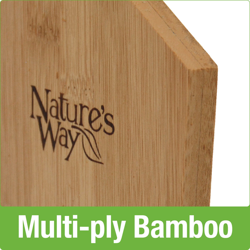 Load image into Gallery viewer, Close up of multi-ply bamboo on the Nature's Way Tail-prop Suet Bamboo bird Feeder