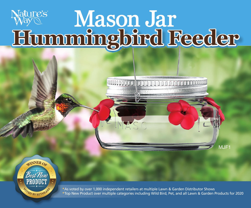 Our NEW Award Winning Mason Jar Hummingbird Feeder
