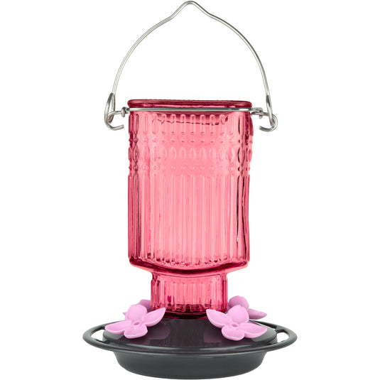 Pink Petal Antique Hummingbird Gravity Feeder