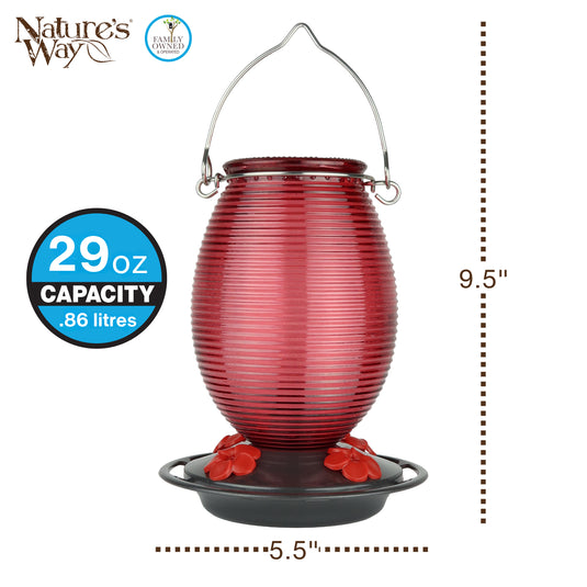 Ruby Dreams Antique Hummingbird Gravity Feeder