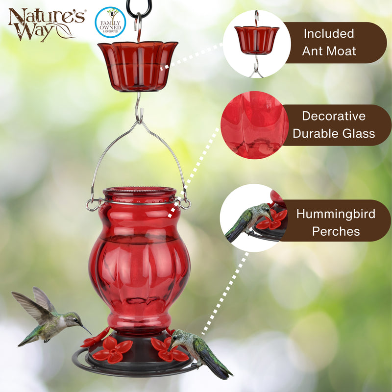 Load image into Gallery viewer, Garnet Visions Antique Hummingbird Gravity Feeder

