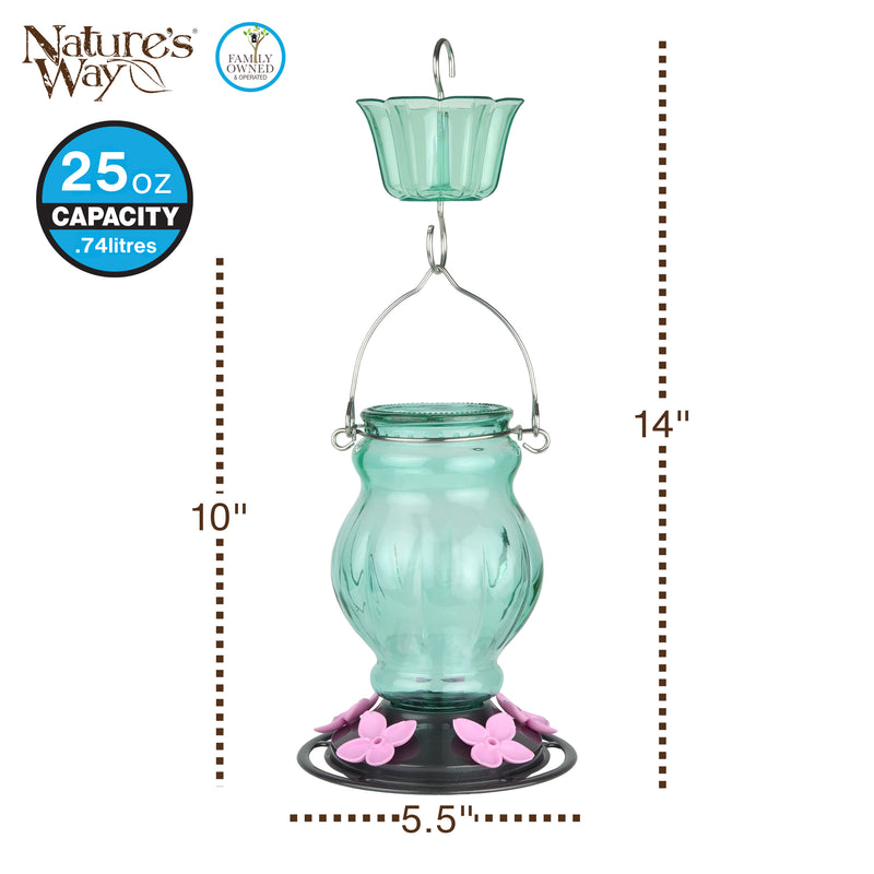 Load image into Gallery viewer, Aqua Visions Antique Hummingbird Gravity Feeder
