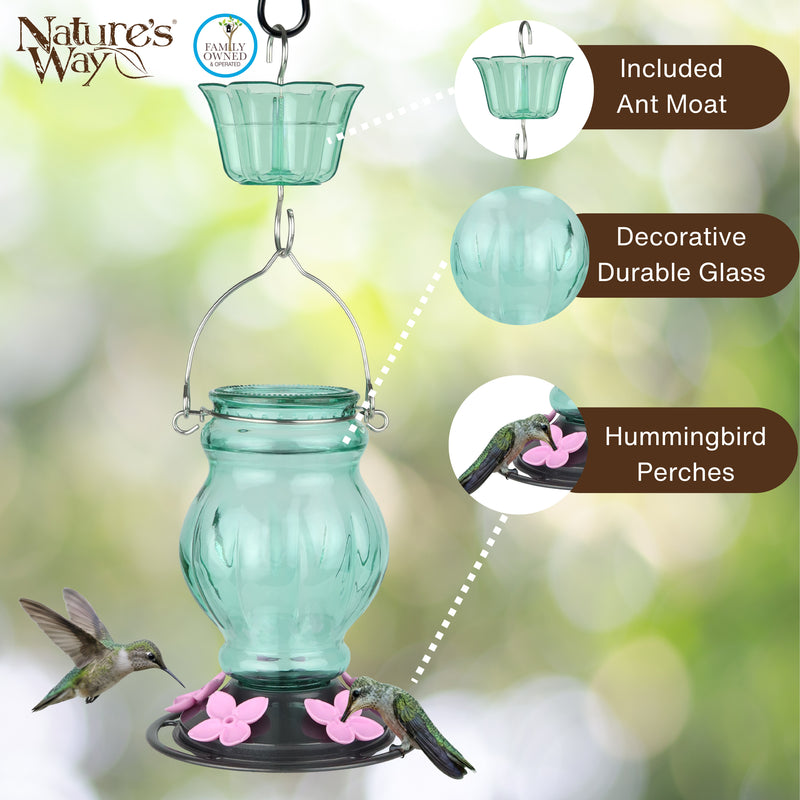 Load image into Gallery viewer, Aqua Visions Antique Hummingbird Gravity Feeder
