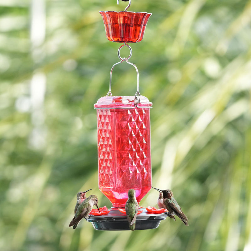 Load image into Gallery viewer, Poppy Column Antique Hummingbird Gravity Feeder
