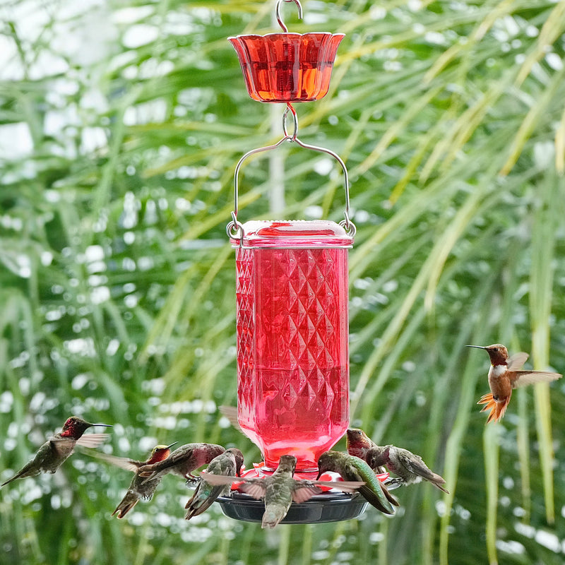 Load image into Gallery viewer, Poppy Column Antique Hummingbird Gravity Feeder
