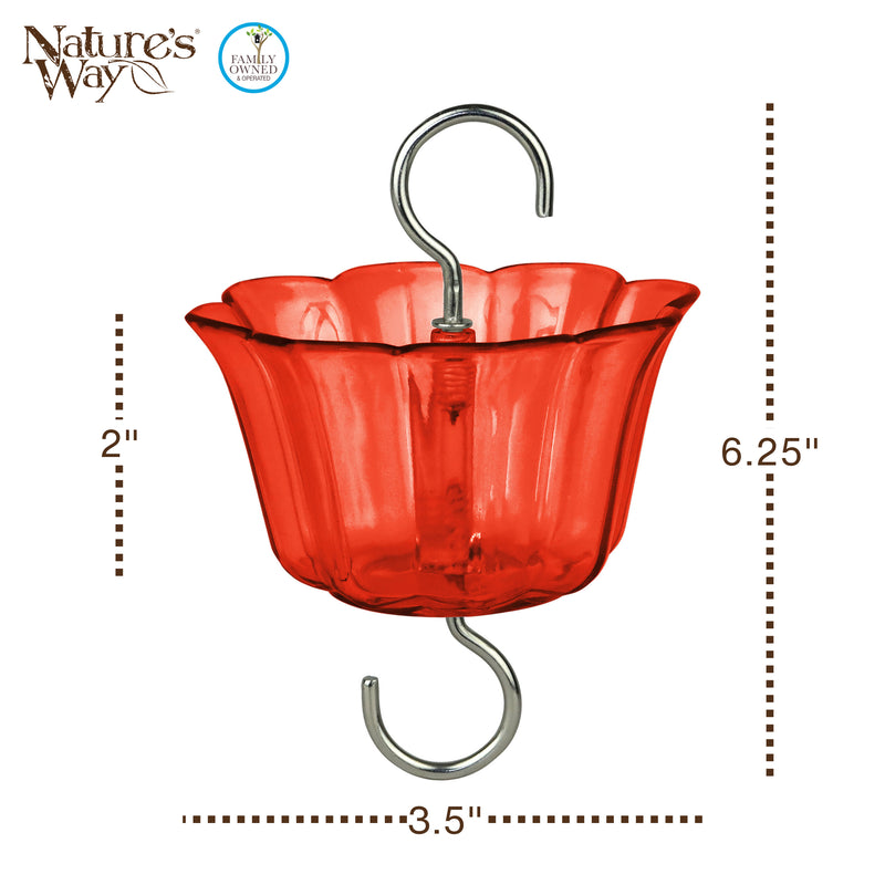 Load image into Gallery viewer, 4-Pack Red Hummingbird Feeder Ant Moat
