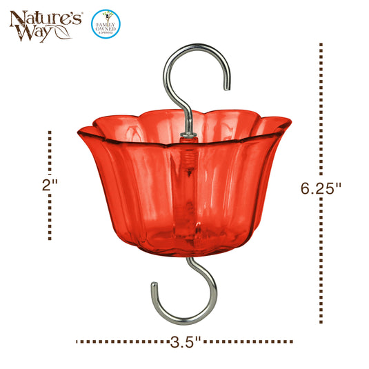 4-Pack Red Hummingbird Feeder Ant Moat