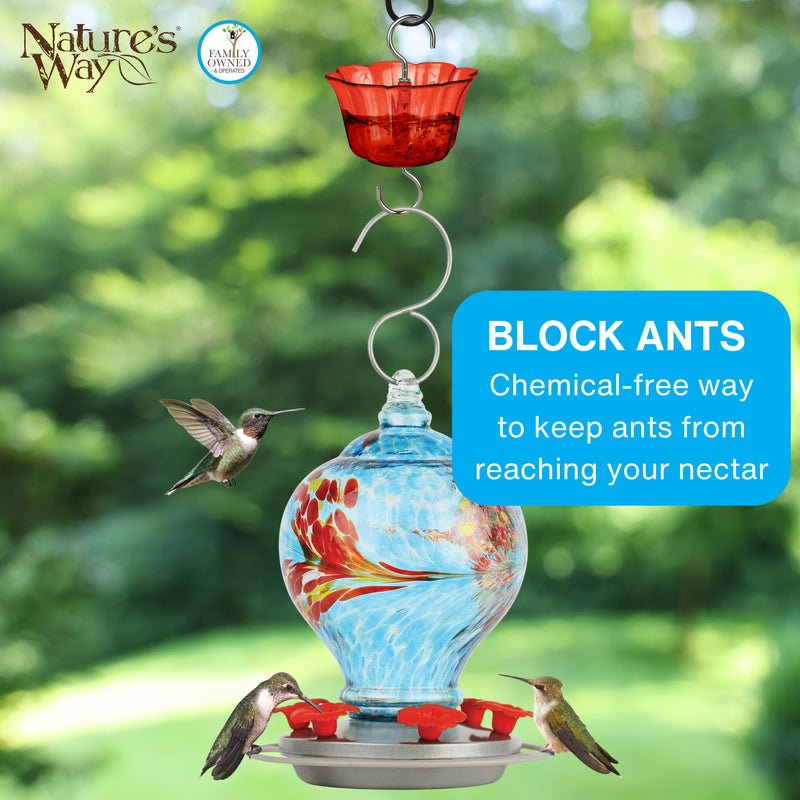 Load image into Gallery viewer, 4-Pack Red Hummingbird Feeder Ant Moat
