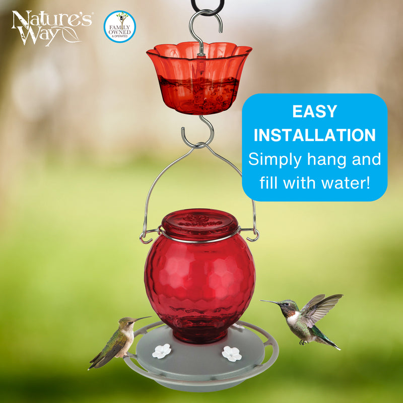 Load image into Gallery viewer, 4-Pack Red Hummingbird Feeder Ant Moat
