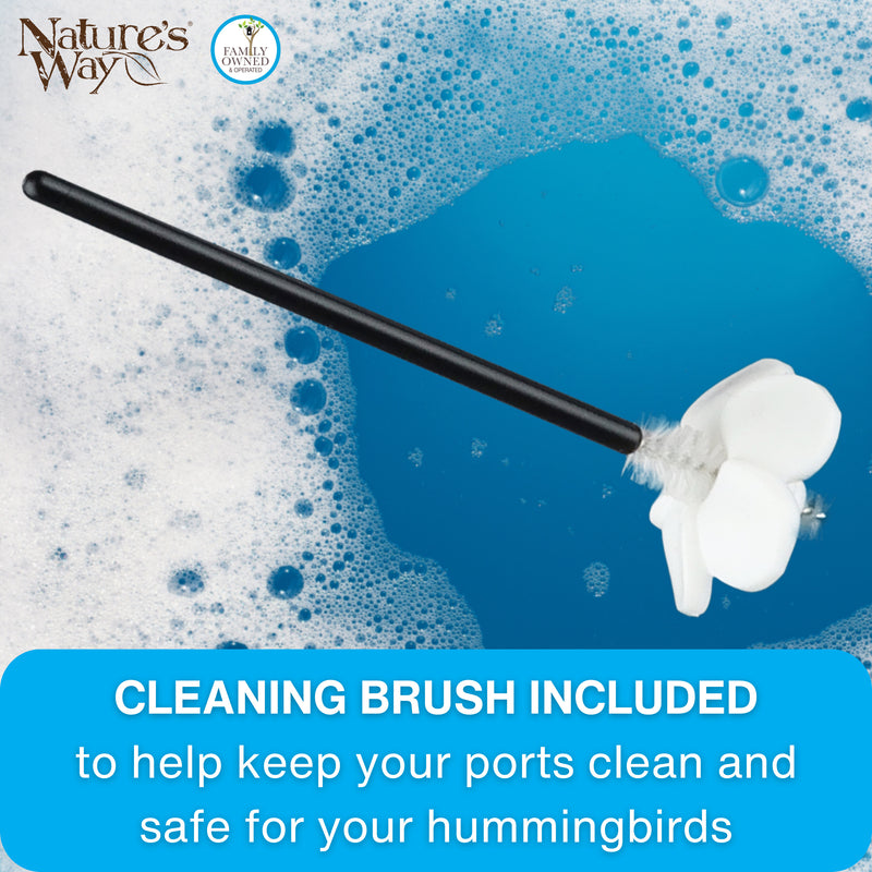 Load image into Gallery viewer, White Anemone Hummingbird Feeder Replacement Flowers w/ Cleaning Brush - Anemone, 12 ct
