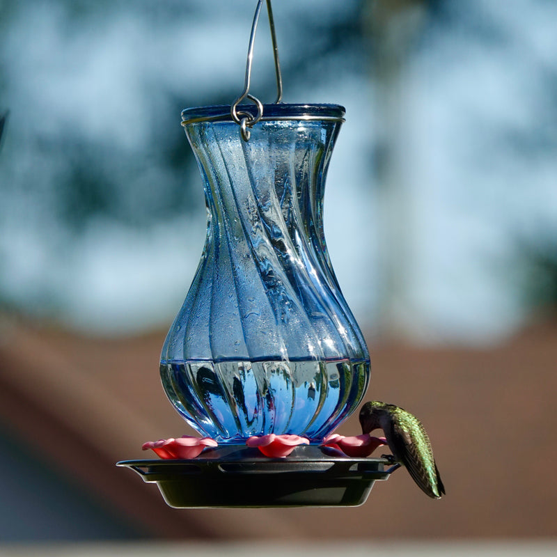 Load image into Gallery viewer, Perfect Pitcher Antique Glass Gravity Hummingbird Feeder
