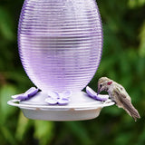Lilac Dreams Antique Glass Gravity Hummingbird Feeder - 29 oz (Model# ANTGHF5)