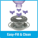 Lilac Dreams Antique Glass Gravity Hummingbird Feeder - 29 oz (Model# ANTGHF5)