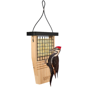 Cedar Tail-Prop Suet Feeder