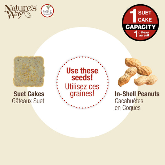 Cedar Tail-Prop Suet Feeder