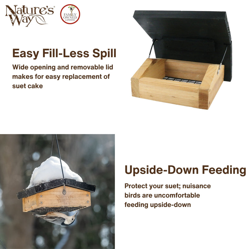 Load image into Gallery viewer, Cedar Upside-Down Suet Feeder
