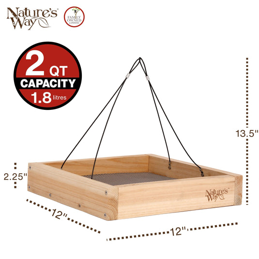 Cedar Hanging Platform Feeder