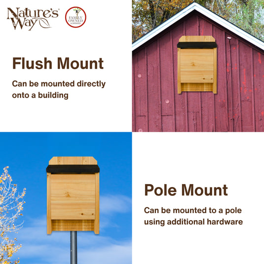 Cedar Single Chamber Bat House